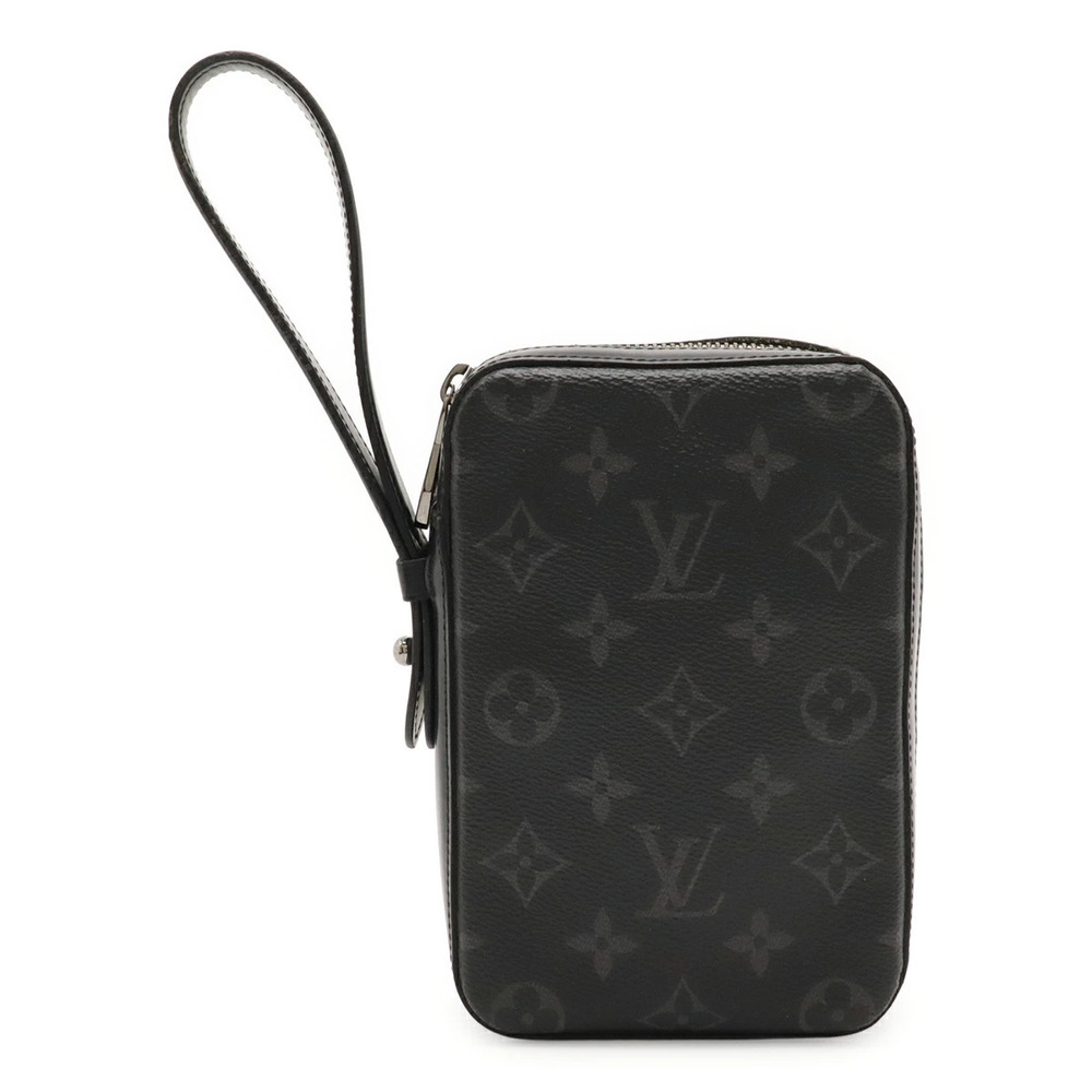 LOUIS VUITTON Monogram Eclipse Black Clutch 2way Shoulder Bag Pouch